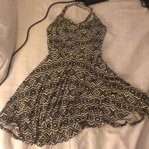 Black and white patterned summer dress